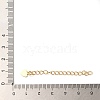 Rack Plating Brass Curb Chain Extender KK-Q807-10G-4