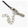 Black Rubber Necklace Cord Making X-RCOR-D002-A-2