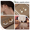 38Pcs 3 Size Brass Ball Stud Earring Post KK-AR0003-01-5