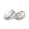 Non-Tarnish Oval 304 Stainless Steel Stud Earrings for Women EJEW-L272-011P-2