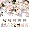  26Pcs 13 Styles Alloy Enamel with Crystal Rhinestone Pendants ENAM-TA0001-68-9