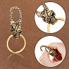 Skull Brass Lobster Claw Clasps KK-WH20002-20B-6