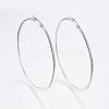 Tarnish Resistant 304 Stainless Steel Big Hoop Earrings EJEW-F105-14P-1