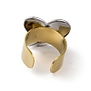 304 Stainless Steel Open Cuff Rings RJEW-K258-08GP-03-4