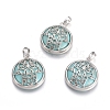 Synthetic Turquoise Pendants G-L512-J17-1