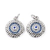 Brass Micro Pave Cubic Zirconia Pendants ZIRC-P092-010P-01-RS-2