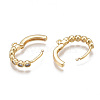 Brass Huggie Hoop Earring Findings KK-T038-488G-2