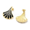 PVD Vacuum Plating Golden 304 Stainless Steel Stud Earrings for Women EJEW-Z068-18G-3