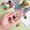 14Pcs 7 Styles Opaque Resin & Transparent Foil Resin Pendants RESI-SZ0001-83-3