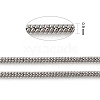 Tarnish Resistant 3.28 Feet 304 Stainless Steel Round Snake Chains X-CHS-K001-06-2