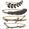 SUNNYCLUE 8Pcs 4 Styles Tibetan Style Alloy Brooch JEWB-SC0001-38-1