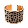 Alloy PU Open Cuff Bangles Bangles BJEW-U014-01G-02-2