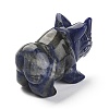 Natural Sodalite Carved Healing Rhinoceros Figurines DJEW-M008-02D-3