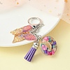 Resin Letter & Acrylic Butterfly Charms Keychain KEYC-YW00001-15-1