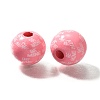 Valentine's Day Element Printed Wood Beads WOOD-R002-01-38-2