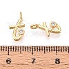Brass Micro Pave Cubic Zirconia Charms KK-N263-97G-T-3