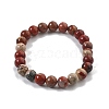 Natural Red Jasper Bead Stretch Bracelets X-BJEW-K212-B-012-3