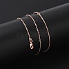 Brass Rolo Chains Necklaces for Women NJEW-D302-43RG-2