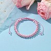 Round Glass Seed Braided Bead Bracelets BJEW-MZ00088-02-2