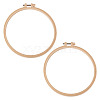 2Pcs Plastic Imitation Bamboo Cross Stitch Embroidery Hoops FIND-TADJ0001-03-1