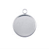 Tarnish Resistant 304 Stainless Steel Pendant Cabochon Settings STAS-Q204-PJ172-20-1