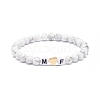 2Pcs Natural Howlite Stretch Bracelets Set BJEW-JB08673-02-5