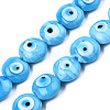 Handmade Evil Eye Lampwork Beads Strands LAMP-N029-009D-1