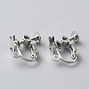 Star Brass Clip-on Earring Findings KK-TAC0005-02P-1