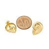 Rack Plating Brass Dangle Stud Earrings for Women EJEW-C125-23A-G-5