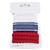 9 Yards 3 Styles Independence Day Polyester & Polycotton Ribbons Sets SRIB-A015-02A-05-4