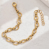 Minimalist Stainless Steel Oval Link Chain Bracelets for Women VK7404-4