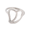 Non-Tarnish Hollow Heart 304 Stainless Steel Finger Rings for Women RJEW-S414-02B-P-2