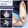 2Pcs Platinum Alloy Shoe Buckle Clips ALRI-FG0001-04A-3