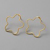 Golden Brass Hollow Geometric Stud Earrings EJEW-WH0012-127H-1