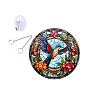 Flat Round Stained Acrylic Window Planel BIRD-PW0001-026C-1