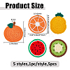 5Pcs Fruit Polyester Cup Mats AJEW-FH0007-38-2