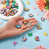 44pcs 11 styles Opaque & Transparent Resin Pendants RESI-TA0001-82-6