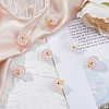 8Pcs Natural Rose Quartz Teacher Apple Charms G-FI0001-26-4