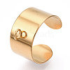 304 Stainless Steel Open Cuff Finger Ring Components STAS-WH0047-68G-3