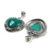 Synthetic Turquoise Dyed Pendants G-H308-02AS-02-2