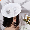 Linen Mini Hat Fascinator Base AJEW-WH0561-32B-5