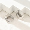 Brass Hoop Earrings for Women EJEW-U041-01P-2