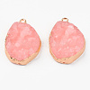 Druzy Resin Pendants RESI-R428-019-2