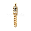 Brass Micro Pave Cubic Zirconia with Enamel Pendants KK-M305-14G-1