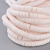 Flat Round Handmade Polymer Clay Beads LS-CLAY-R067-8.0mm-16-4