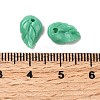 Synthetic Coral Dyed Leaf Charms CORA-Q034-01-05-3