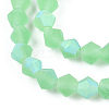 Imitate Austrian Crystal Bicone Frosted Glass Beads Strands EGLA-A039-T6mm-MB24-3