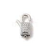 Brass Micro Pave Clear Cubic Zirconia Lobster Claw Clasps KK-A266-24A-P-1