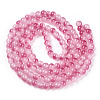 Baking Painted Imitation Jade Glass Round Bead Strands DGLA-N003-6mm-03-2