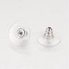 Brass Bullet Clutch Bullet Clutch Earring Backs with Pad KK-E446-14P-2